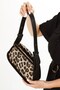Women's Suede Baguette Shoulder Bag - 7