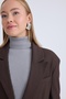 Single Button Padded Jacket - 4