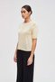 Solid Cropped Half-Sleeve Top - 2