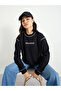 Black Longline Embroidered Slogan Sweatshirt