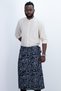 Black Apron with Printed Pockets - 2