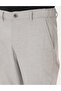 Gray Slim Fit Elastic Waist Canvas Trousers 50309943-Vr024 - 5