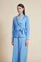 Solid Long-Sleeve Top with Belt - 3