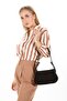 Women's Black Tiger Suede Baguette Shoulder Bag - 2