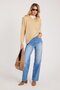 Women's Regular Fit Classic Cut Cotton Wide Leg Blue Jeans - 2