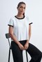 Solid Ribbed Half-Sleeve Top - 2