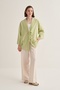 Women's Organic Cotton Oversize Kimono Light Green - 2