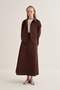 Women's Fabric Mix Dress Brown - 5