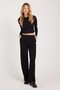 Women's Relax Fit Comfortable Cut Modal Fabric High Waist Wide Leg Black Pants