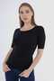 Solid Short-Sleeve Top