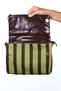Kalren Brown Striped Women's Flap Crossbody Bag - 4