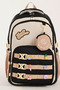 Elementary & Middle School Girls' School Bag – Durable Backpack, Comes with 6 Accessories Buckles as Gifts