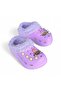 Girl's Lilac Fur-Lined Non-Slip Sole Home Slippers