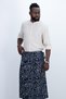 Black Apron with Printed Pockets