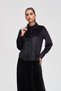 Solid Long-Sleeve Top with Shirt Collar