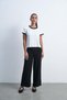 Solid Ribbed Half-Sleeve Top