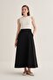 Women's Fabric Mix Dress Black