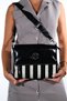 Kalren Black Striped Women's Flap Crossbody Bag - 2
