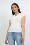 Solid Fitted Short-Sleeve Top - 2