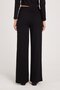 Women's Relax Fit Comfortable Cut Modal Fabric High Waist Wide Leg Black Pants - 7