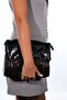 Kalren Black and Yellow Patterned Women's Flap Crossbody Bag - 7