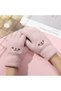 Women's Gloves, Smiling Face Pattern, Touchscreen Function, Wool Material - 4