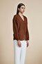 Solid V-Neck Long-Sleeve Top - 3