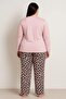 Women's 20751 Large Size Long Sleeve 100% Cotton Milan Pajama Set - 2