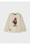 Long Sleeve T-Shirt for Ages 4-10 - Beige