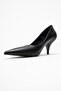 Marcus Black Leather Women's Heeled Shoes - 4