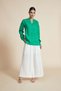Solid Long-Sleeve V-Neck Top - 4