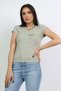 Solid Fitted Short-Sleeve Top - 2