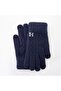 Men's Gloves, Flippy, Model H, Touchscreen Function, Knitted Acrylic Material, Navy Blue - 4