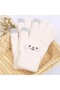 Women's Gloves, Smiling Face Pattern, Touchscreen Function, Wool Material - 4