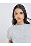 Grey Knit Vest Top with Floral Detail - 4