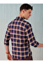 Men Checked Spread Collar Shirt - 4