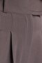 Women's Regular Fit Classic Cut Velcro Closure Palazzo Anthracite Trousers - 5