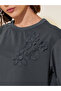 Women Flower Applique T-Shirt and Skirts Co-Ords - 4