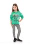 Girls Sequined Printed Hoodie and Leggings Set - 2