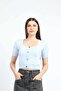 Solid Button-Front Top