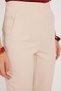 Women's Relax Fit Comfortable Cut High Waist Narrow Leg Beige Pants - 3