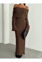 Women's Madonna Collar Patterned Knitwear Dress