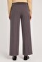 Women's Regular Fit Classic Cut Velcro Closure Palazzo Anthracite Trousers - 6