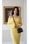 Women's Madonna Collar Patterned Knitwear Dress - 4