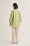 Women's Organic Cotton Oversize Kimono Light Green - 4