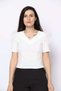 Short-Sleeve Sheer Shoulder Top