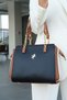 Women's Polo 4-Compartment Chain Detail Long Crisscross Straps & Clutch Bag (24x19 CM)