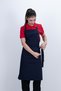 Flat Pocket Adjustable Buttoned Back Tie Color Detailed Apron - 4