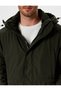 Anorak Coat Slim Fit Hooded Zipper Pocket Detail - 5