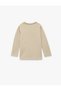 Lion Printed Long Sleeve Crew Neck Cotton T-Shirt - 2